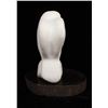 Image 3 : Carved White Marble Owl on Wood Base