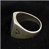 Image 2 : Vintage Navajo Sterling Chip Inlay Turquoise Ring
