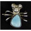 Image 1 : Vintage Navajo Sterling Turquoise Bug Pin