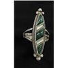 Image 1 : Navajo Sterling Malachite & Mother of Pearl Ring