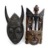Image 1 : 2 Vintage Carved Wood Masks