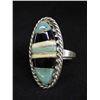 Image 1 : Vintage Navajo Sterling Inlay Ring, Size 7.5