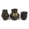Image 1 : 3 Native American Navajo Pottery Pitch Jars