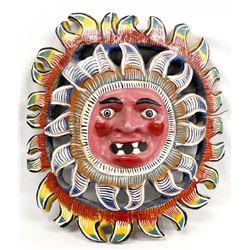 Colorful Mexican Folk Art Sun Mask