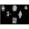 Image 1 : 5 Native American Rings and 1 Mexican Silver Ring