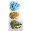 Image 1 : 3 ''Shades of Turquoise'' Cabochons, 71.5 Carats