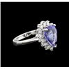 Image 1 : 2.70 ctw Tanzanite and Diamond Ring - 14KT White Gold