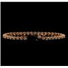 Image 3 : 14KT Rose Gold 3.28 ctw Diamond Tennis Bracelet