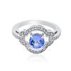 Image 1 : 14KT White Gold 1.29 ctw Tanzanite and Diamond Ring