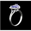 Image 3 : 2.88 ctw Tanzanite and Diamond Ring - 14KT White Gold