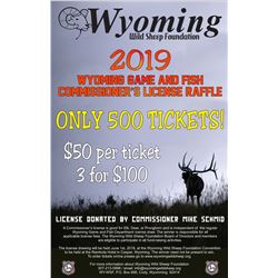 2019 Commissioner's License Raffle