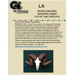 World Record  Bighorn Sheep  216 3/8” B& C Replica