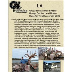 Unguided Alaskan Brooks Range Caribou and Moose Hunt for Two Hunters in 2020