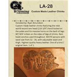 Custom Made Leather Chinks Handmade by Life Member Ryan Amundson