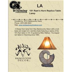 191 WYO Ram’s Horn Replica Table Lamp