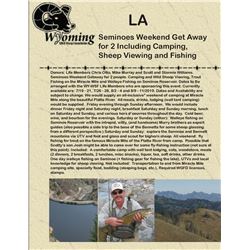 A Seminoe's Get Away Weekend  For 2 in 2019!, Camping, Wild Sheep Viewing and Fishing