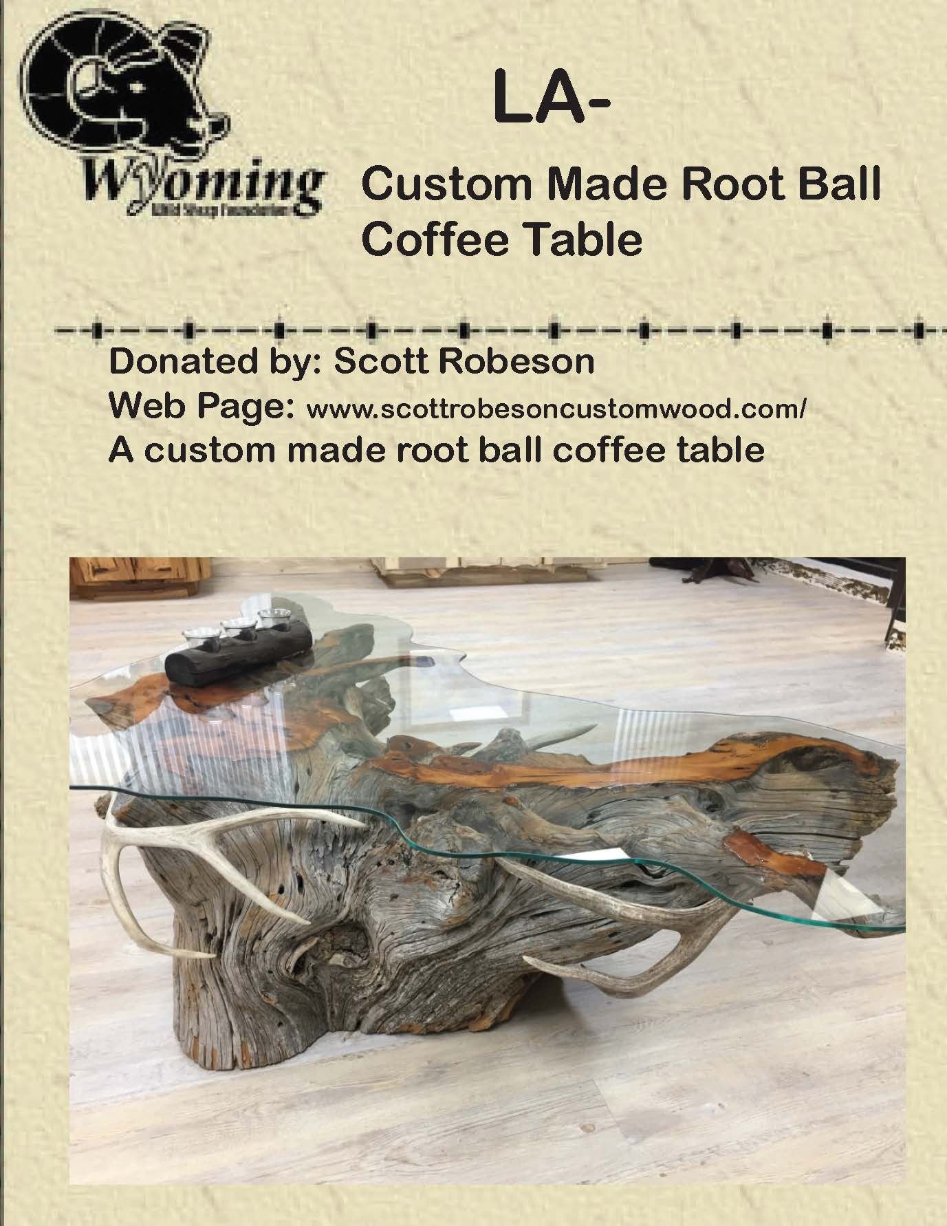 Custom Made Root Ball Coffee Table