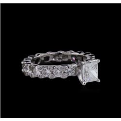 GIA Cert 1.91 ctw Diamond Ring - 14KT White Gold