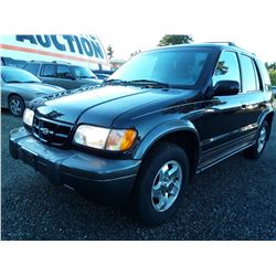 F3 --  2001 Kia Sportage  , Black , 149476  KM's