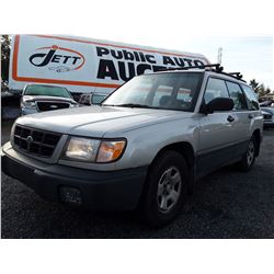 A4 --  1999 Subaru Forester L  , Silver , 287375  KM's  "No Reserve - Selling to the Highest Bidder"
