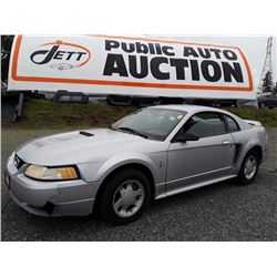A2 -- 2000 FORD MUSTANG, COUPE, GREY, 235100 Km's -"No Reserve - Selling to the Highest Bidder"
