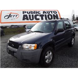 N1 --  2003 Ford Escape XLS , Blue , 188706  KM's