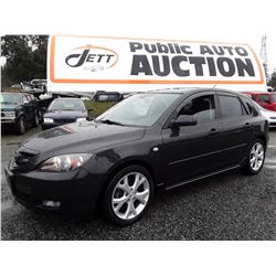 P3 --  2008 Mazda 3 hatch , Black , 124111  KM's