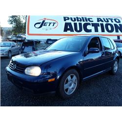 B1 --  2001 VW Golf , Blue , 152117  KM's