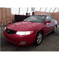 M1 --  2001 TOYOTA SOLARA SE , Red , 160652  KM's