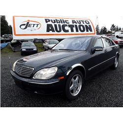 J6 --  2001 MERCEDES S600V , Blue , 26275  KM's