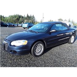 N3 -- 2004 CHRYSLER SEBRING CONVERTIBLE BLUE 149,401 KM'S