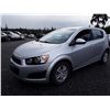 Image 1 : C2 --  2012 CHEVROLET SONIC , Silver , 41203  KM's