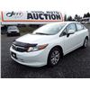 Image 1 : D1 --  2012 HONDA CIVIC LX , White , 65852  KM's