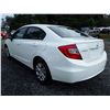 Image 4 : D1 --  2012 HONDA CIVIC LX , White , 65852  KM's