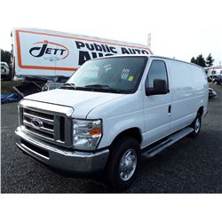 F6 --  2012 FORD E250 CARGO VAN , White , 76661  KM's