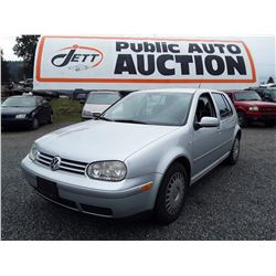 C6 --  2001 VOLKSWAGEN GOLF , Grey , 138564  KM's