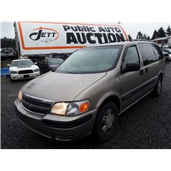 A2 --  2003 CHEVROLET VENTURE , Brown , 310410  KM's   "No Reserve"