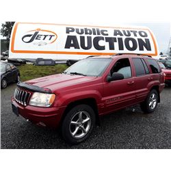 A5 --  2001 JEEP GRAND CHEROKEE , Red , 210992  KM's