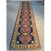Image 1 : FINE HAND KNOTTED WOOL GEOMETRIC KAZAK RUNNER 2.6x10