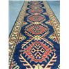 Image 4 : FINE HAND KNOTTED WOOL GEOMETRIC KAZAK RUNNER 2.6x10