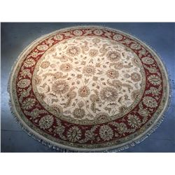 AUTHENTIC HAND KNOTTED CHOBI RUG ROUND 8X8