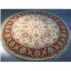 Image 2 : AUTHENTIC HAND KNOTTED CHOBI RUG ROUND 8X8