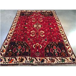 EXQUISITE AUTHENTIC PERSIAN SHIRAZ RUG  5'.9"x 8'.8"