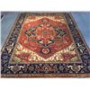 Image 1 : MAGNIFICENT HAND-KNOTTED SERAPI  WOOL RUG 8'X10'