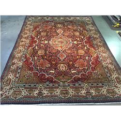 STUNNING ANTIQUE PERSIAN KASHMAR MASTERPIECE 9'.7"X13'