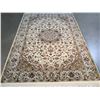 Image 1 : SILK & WOOL PERSIAN KASHAN HAND KNOTTED WOOL RUG   4.1x6.1