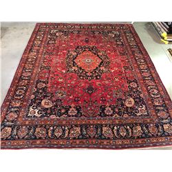 MAGNIFICENT AUTHENTIC PERSIAN MASHAD RUG 10'.0 X12'.8 