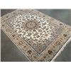 Image 2 : SILK & WOOL PERSIAN NAIN HAND KNOTTED WOOL RUG 6x8