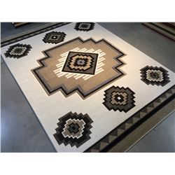 GEOMETRIC CARVED  DESIGN RUG 8X11