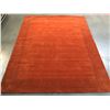 Image 1 : SOLID TWO TONE DESIGN HAND MADE & CARVED WOOL RUG 5x8
